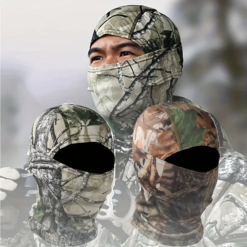 Passamontagna Copricapo Maschere a pieno facciale Visiera parasole Cappucci per uomo Donna Caccia Sport Maschera mimetica tattica esterna