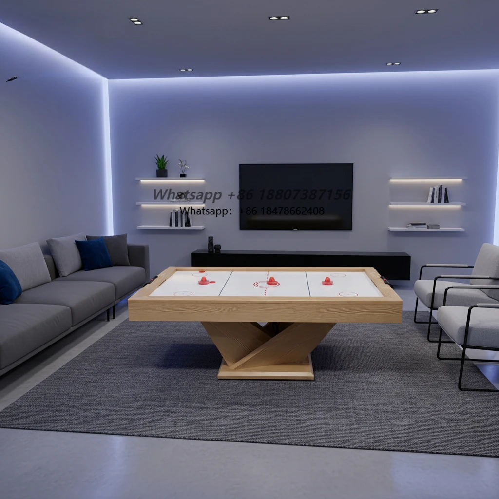 

Factory Best Sale Mini Air Hockey Table Game Table Indoor Sports Toy Game Folding Wooden Ice Hockey Table