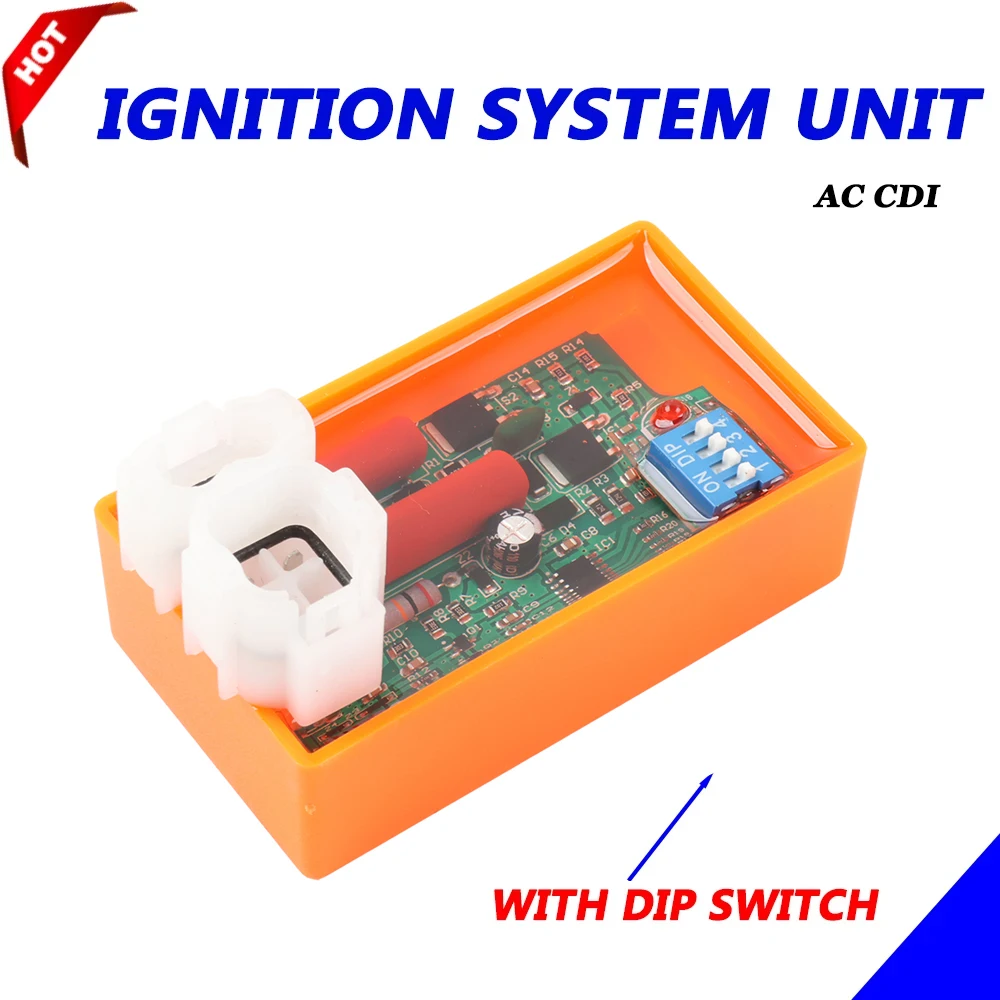 Caja CDI AC RACIN de 6 pines para encendido de motocicleta, para SKUA150 CRF230 CB125 CS125 DM200 RGY6-125 TMX155 GY200, límite de velocidad 4000-12000Rpm