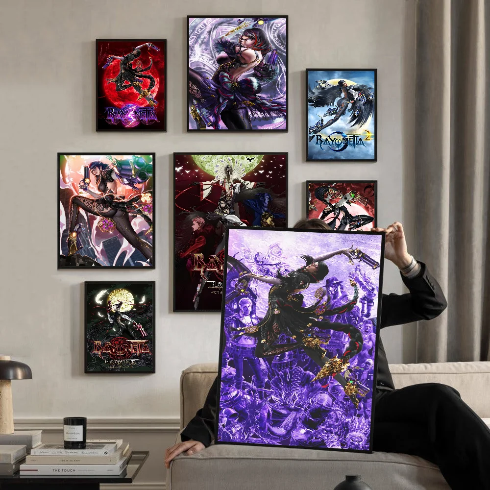 Game bayonetta 3 Classic Vintage Posters Whitepaper Prints Posters Artwork Kawaii Room Decor