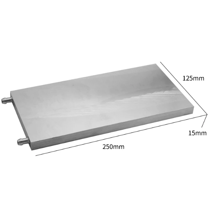 Puce semi-conducteur en aluminium pour refroidissement par eau, CPU religieux, module haut, 80*160, 80*250mm, 125*250mm