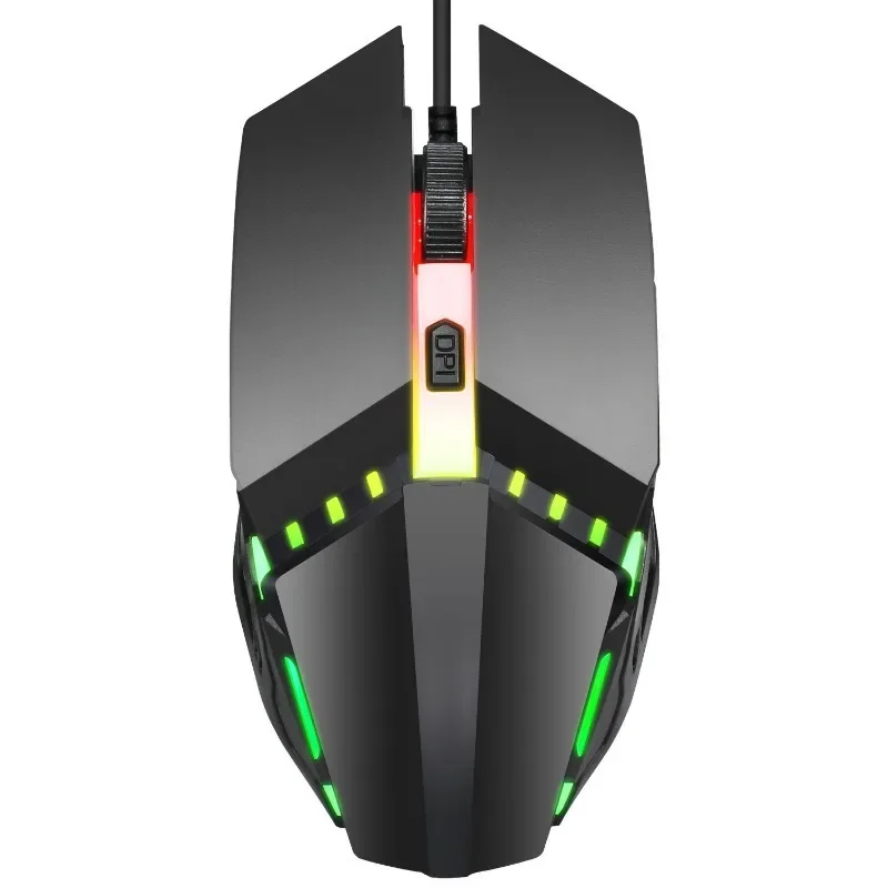 EOENKK New wired mouse and keyboard combination colorful luminous 3-speed 1600DPI 125HZ ergonomic office gaming mouse