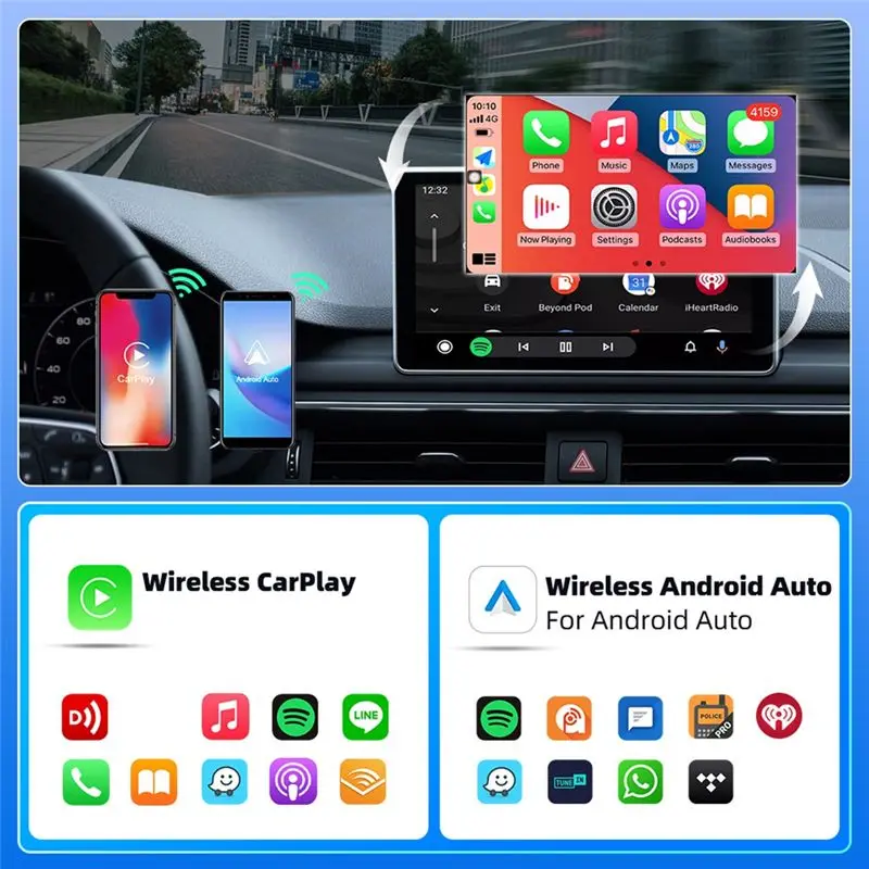AEE5-Wireless Carplay Adapter For , Convert Wired To Wireless, Mini Size, Wired To Wireless Car Ai Box