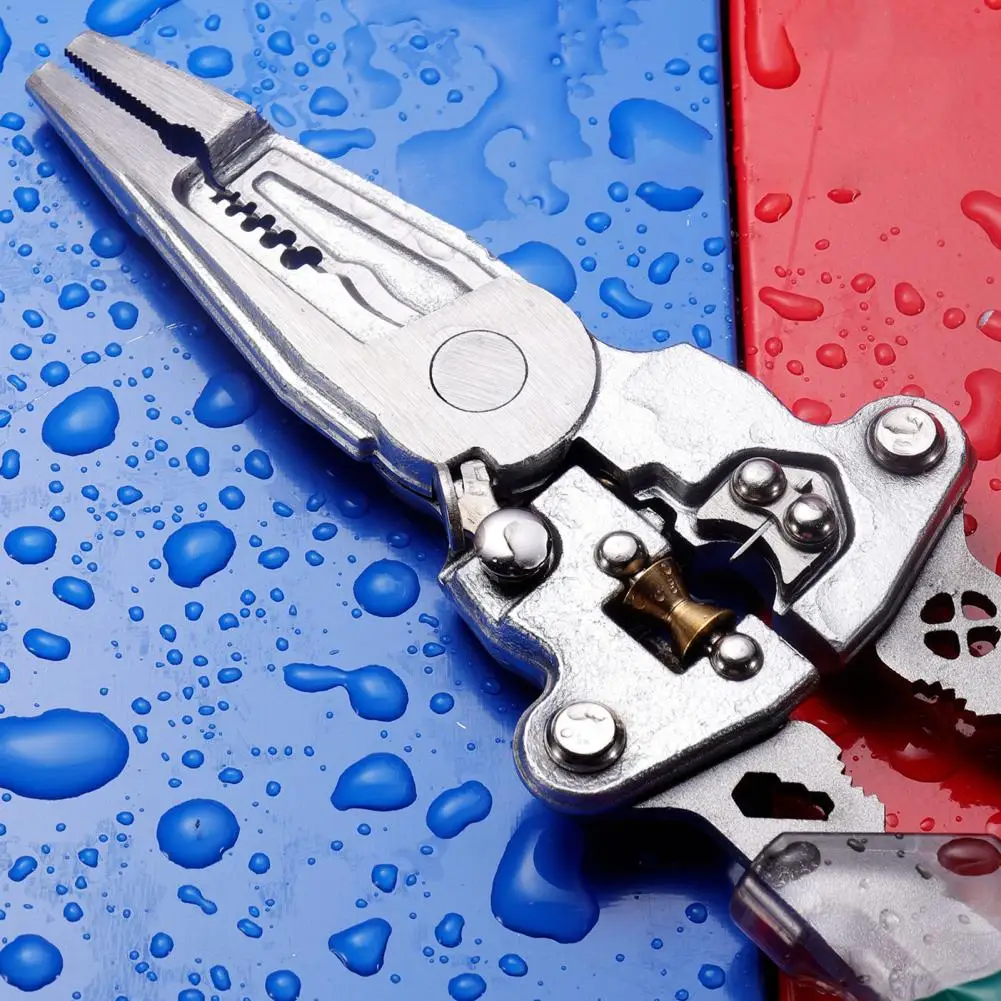 Cable Wire Stripper Ergonomic Wire Stripper Multi-tool Foldable Electrician Pliers with Non-slip Handle Compact for Easy