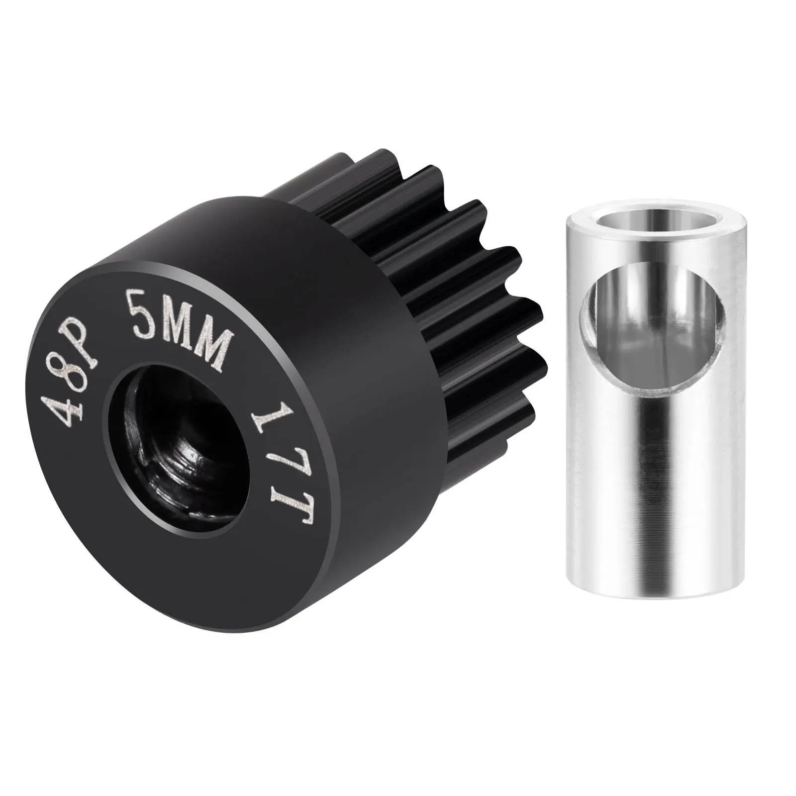 TRINOOD Steel 48P Motor Gear Pinion 17-45T for 5mm Shaft 1/10 1/8 1/6 1/5 RC Buggy Monster Truck Drift Car Off-Road Crawler Part