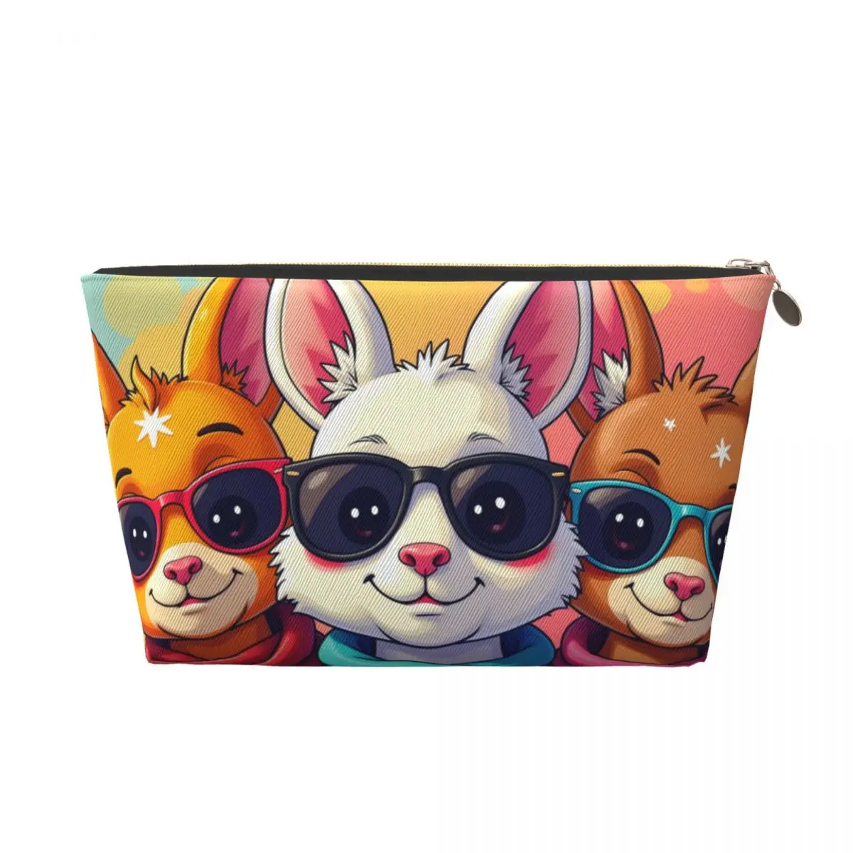 Engraçado capibaras kawaii bonito saco de maquiagem y2k emo harajuku streetwear skincare organizador produtos de higiene pessoal bolsa washbag