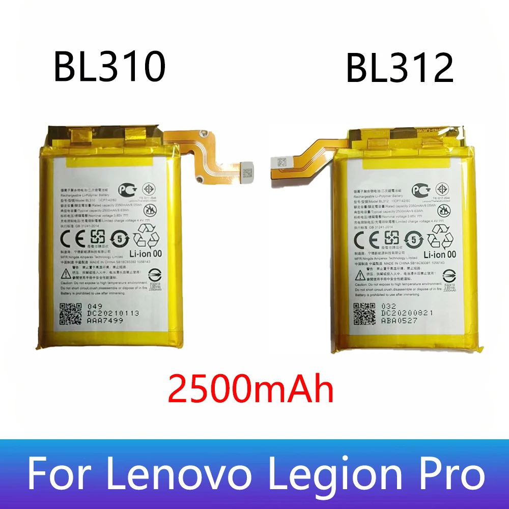 Original For Lenovo Legion Duel Legion Pro L79031 BL310 BL312 Battery For Lenovo Legion Y90 BL323 Mobile Phone Batteries