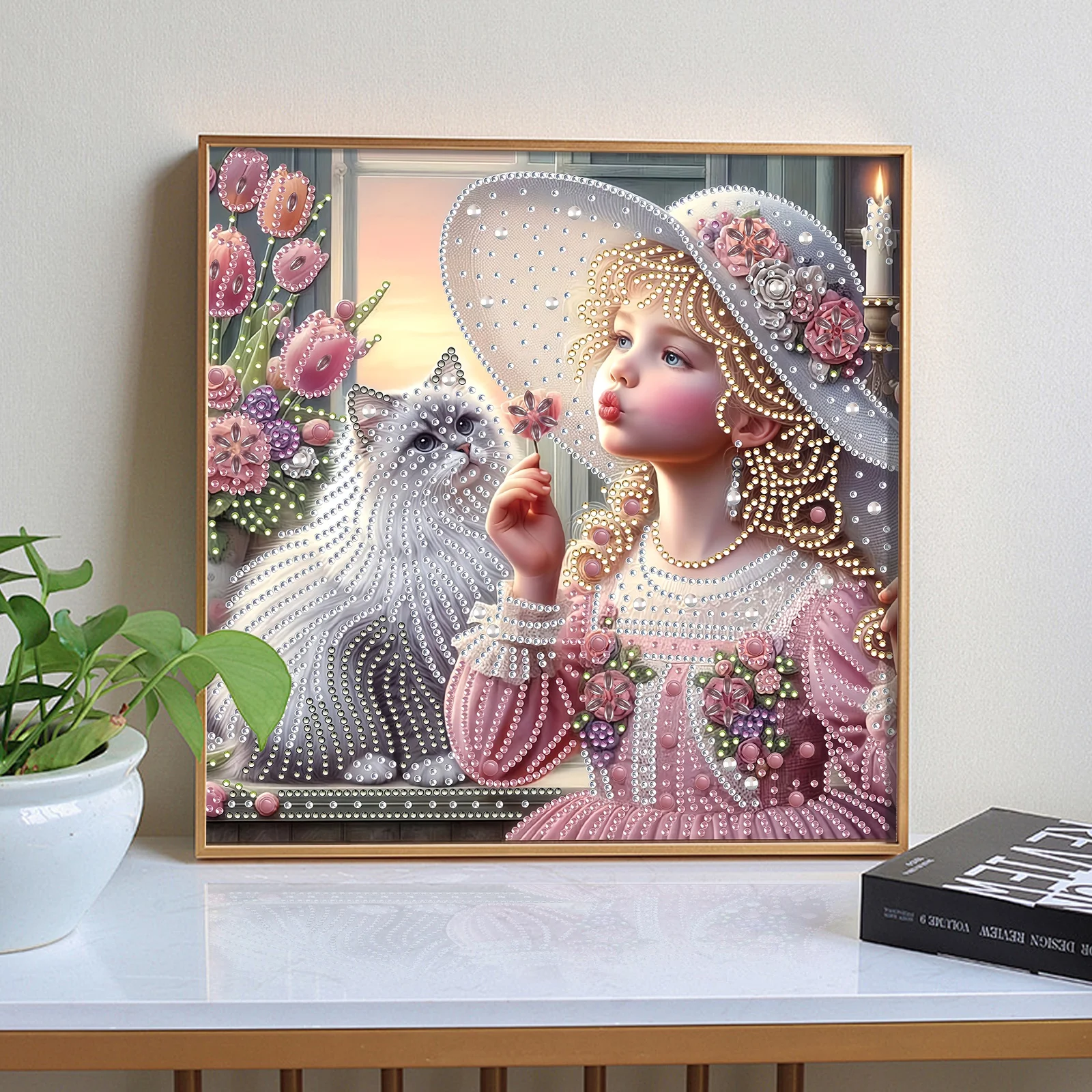 2-Pack Cute Animals Special Shape Diamond Art Painting Kit,Crystal Diamond Dot Kit for Home Wall Decoration Gift view 6