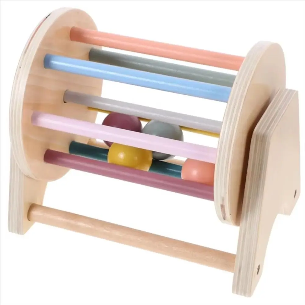 Tambour rotatif arc-en-ciel en bois, forme de couleur, Cognition, boule Montessori, jouet pour enfants, Puzzle, éducation précoce, jouet à tambour occupé