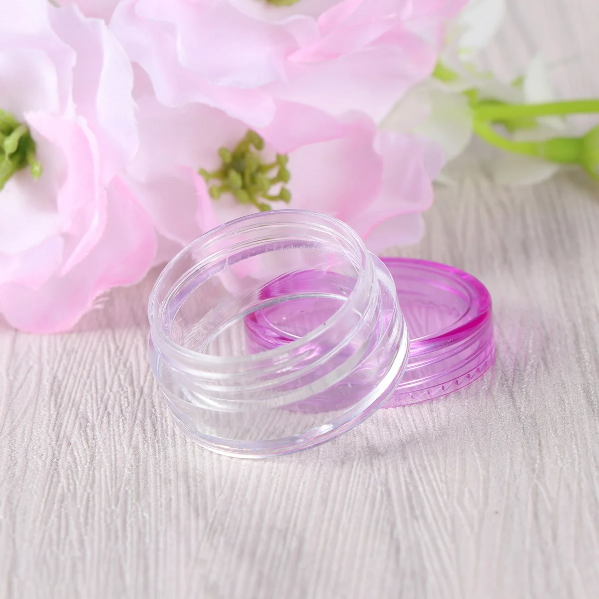 

50pcs 5G Mini Portable Plastic Round Containers For Travel Samples Empty Bottles Facial Cream Shampoo Lotion Storage