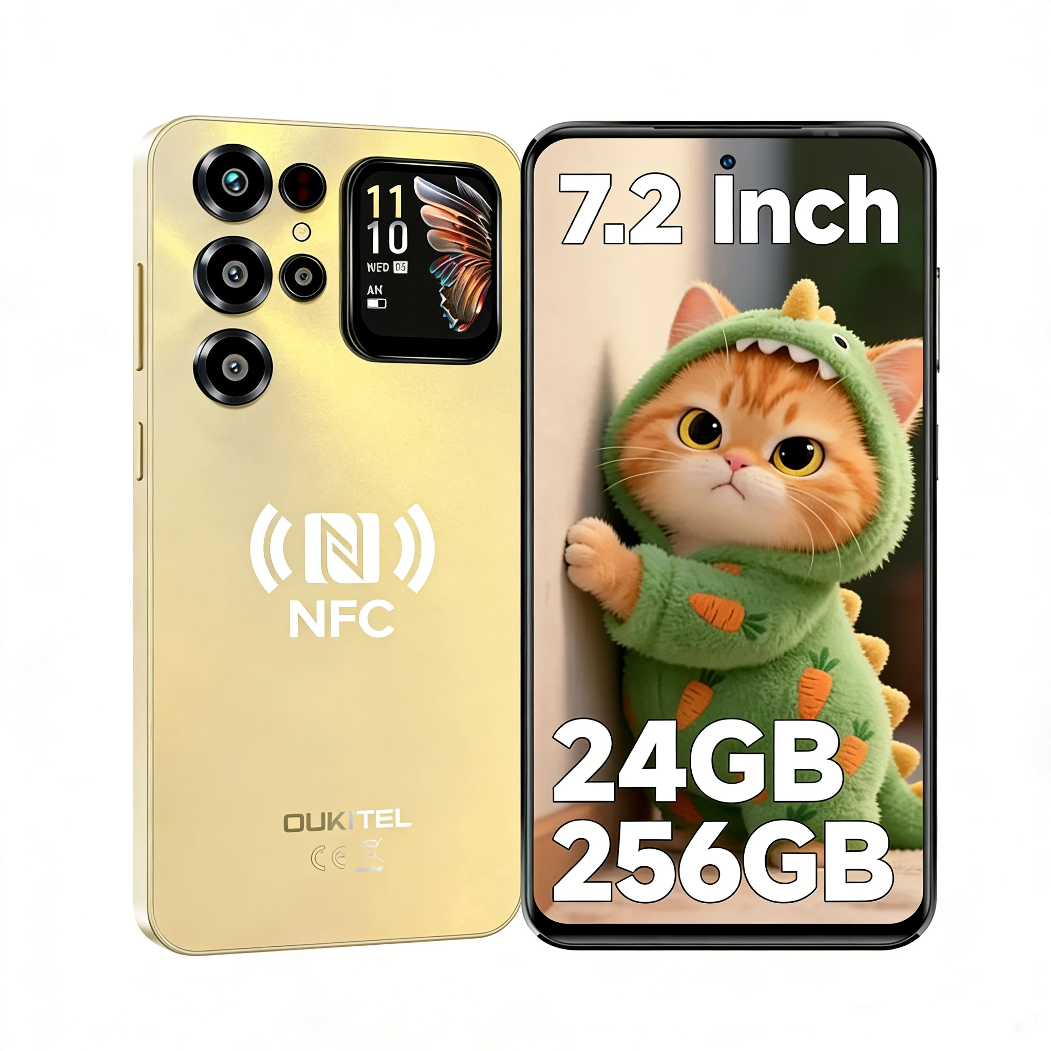 OUKITEL C68 Plus 6000mAh Smartphone, 24GB+256GB, 7.2