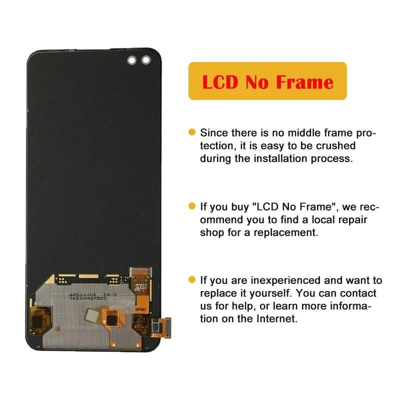 6.44\'\' Original AMOLED For Oneplus nord AC2001 AC2003 LCD Display Touch Screen Panel Digitizer Replacement For 1+nord LCD