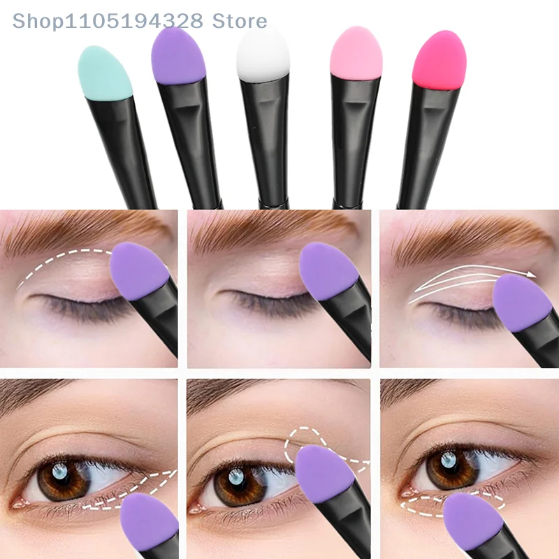 [MP] pinceau de fard à paupières en Silicone souple, brosse de maquillage, outils cosmétiques professionnels pour le visage pour femmes, brosse de rouge à lèvres, applicateur de bâton à lèvres