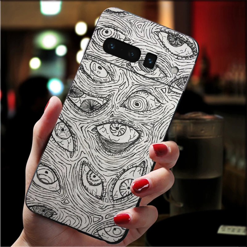 حافظة لهاتف جوجل بيكسل 10 برو XL 9 برو XL 9A 8 7 6 برو بيكسل 8A 7A 6A بكسل 8 7 6 5 رعب أنيمي آرت #3