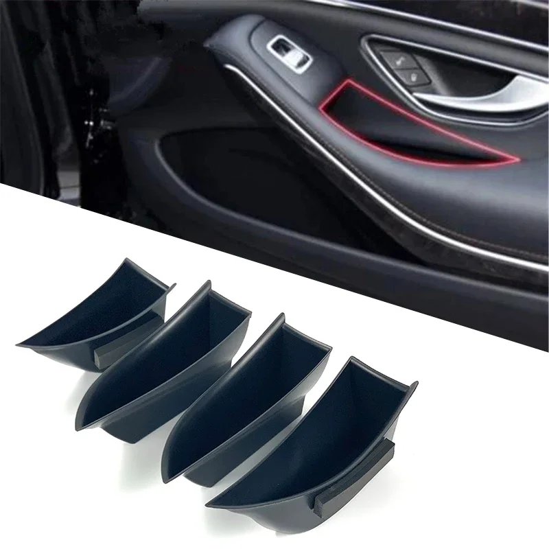 For Mercedes Benz S class W222 S320 S350 S400 S500 2014-20 LHD Car Accessories Door Handle Storage Box Phone Holder Tray Pocket