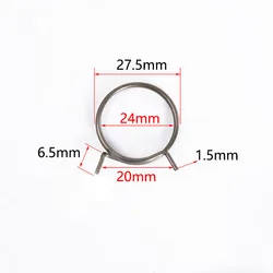 1.5x27.5x6.5mm Anti-theft Door Lock Torsion Spring Repaired Metal Coil Replacement Accessories Parts for Electronic Locks Handle