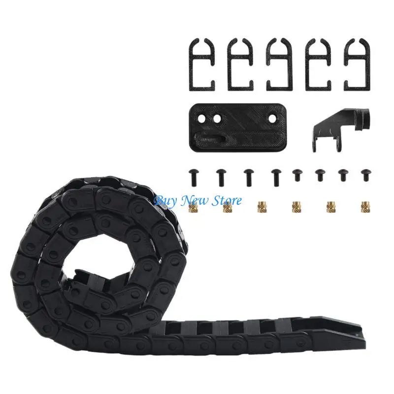 

20CE Black Plastic Cable Wire Flexible Drag Chain Towline Cable Carriers for Bambu