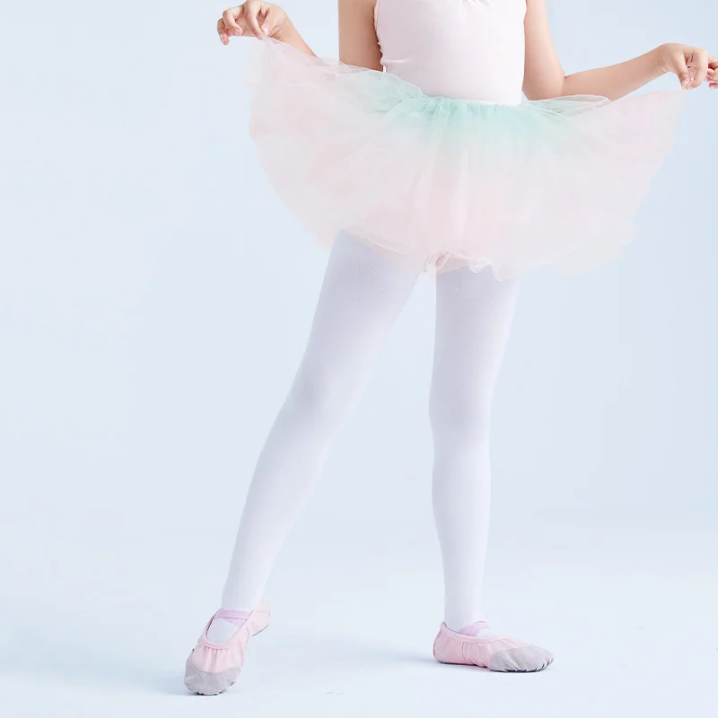 Girls Kids Fluffy Tulle Tutu Skirts 4 Layers of Yarn Princess Ball Gown Puffy Skirt Party Performance Skirts for Children