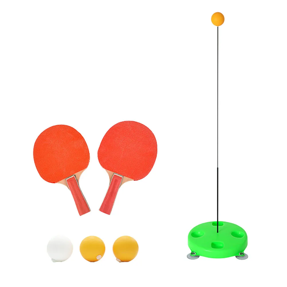 

1 комплект, инструмент для тренировки настольного тенниса, эластичный тренажер зеленого цвета для детей, рефлекторная координация рук и глаз, спортивная практика, обучающие игры