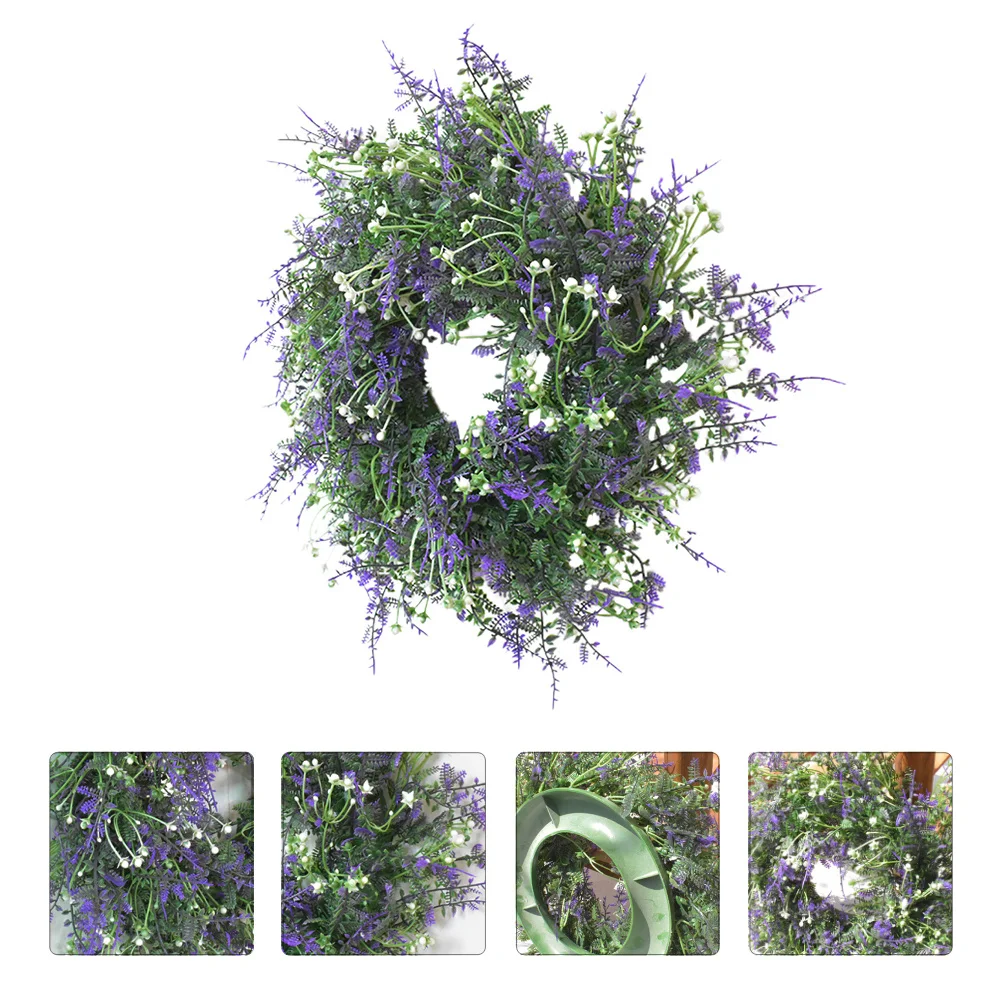 

1Pcs Simulation Lavender Wreath Hanging Garland Party Decoration Floral Hanging Home Garden Indoor Outdoor Decor