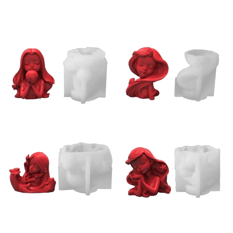 

3D Ocean Girl Silicone Mold for Candle Making Resin Mould Ornaments Epoxy Resin Casting Mold