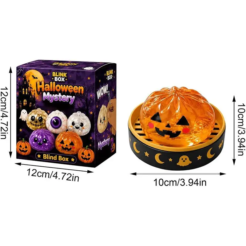 Soft Slow Rebound Halloween Steamed Stuffed Bun Squeeze Toy Stress Relief Toy for Kids Halloween Treats