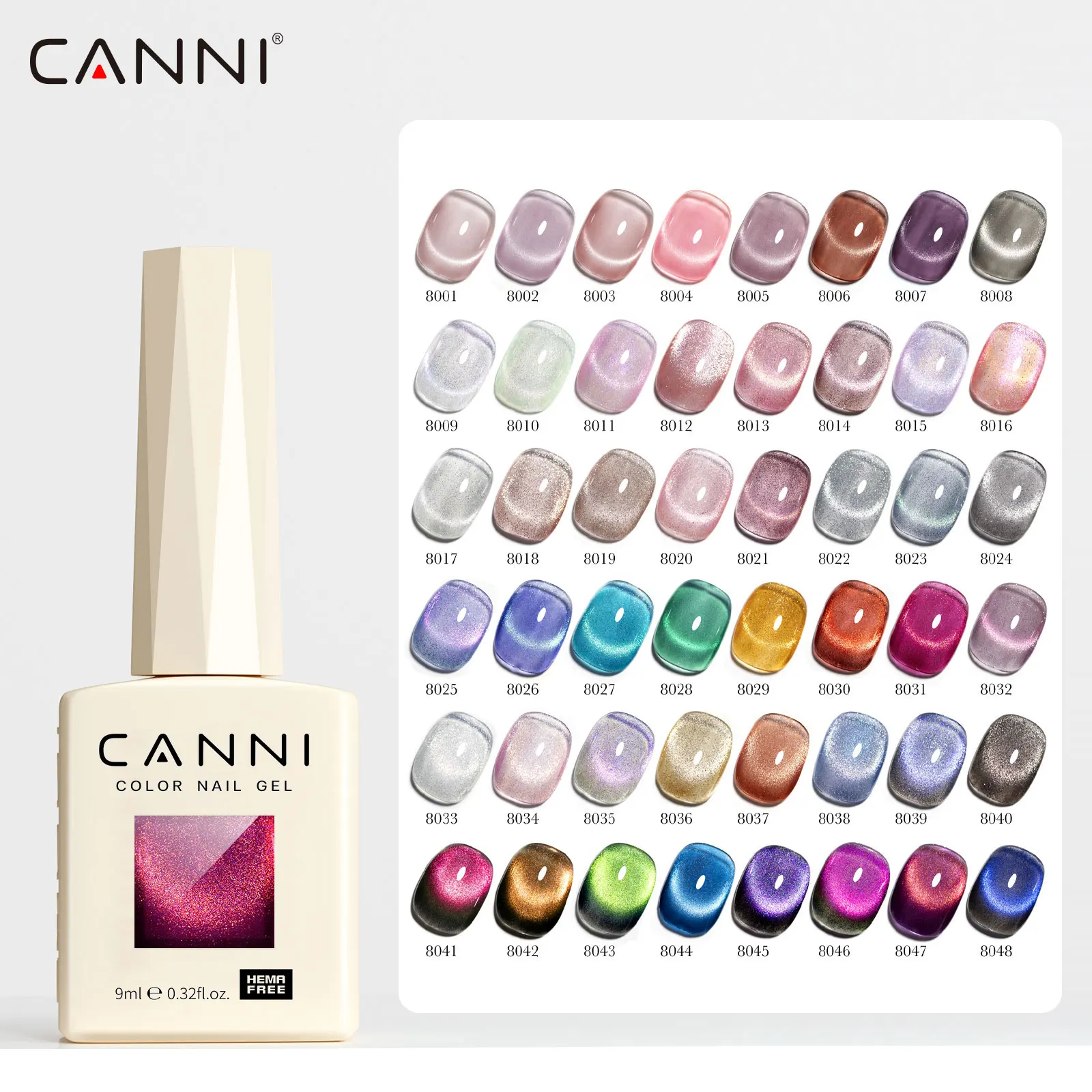 CANNI VENALISA HEMA FREE TPO Color libre Gel de ojos de gato esmalte de uñas Ultra brillo diamante uñas de invierno Gel Soak Off UV LED Gel Kit
