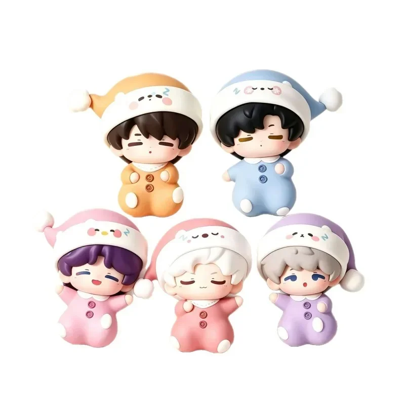 Cute Chibi Boy Figurine Pajama Nightcap Mini Figure Resin Desktop Ornament Kawaii Statue Car Dashboard Room Decor Anime FansGift - view 5