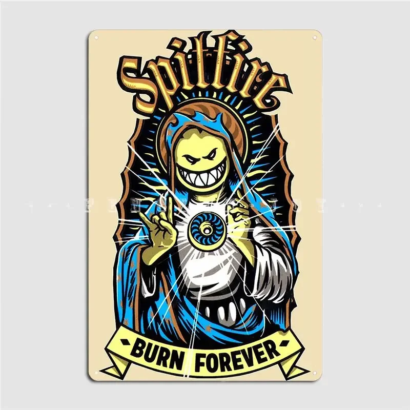 Spitfire Burn Forever Metal Sign Pub Pub Garage Printing Mural Painting Tin Sign Poster