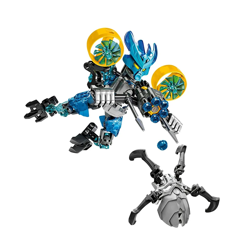 Gouden Masker Bionicle Ice Master Bouwstenen Beschermer Kopaka Anime Actionfiguren Soldaat Robot Steentjes Speelgoed voor Jongens Cadeaus
