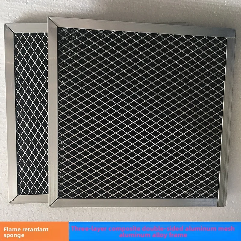

Black Flame Retardant Sponge with Double Sided Aluminum Mesh for Air Return Vent Filter