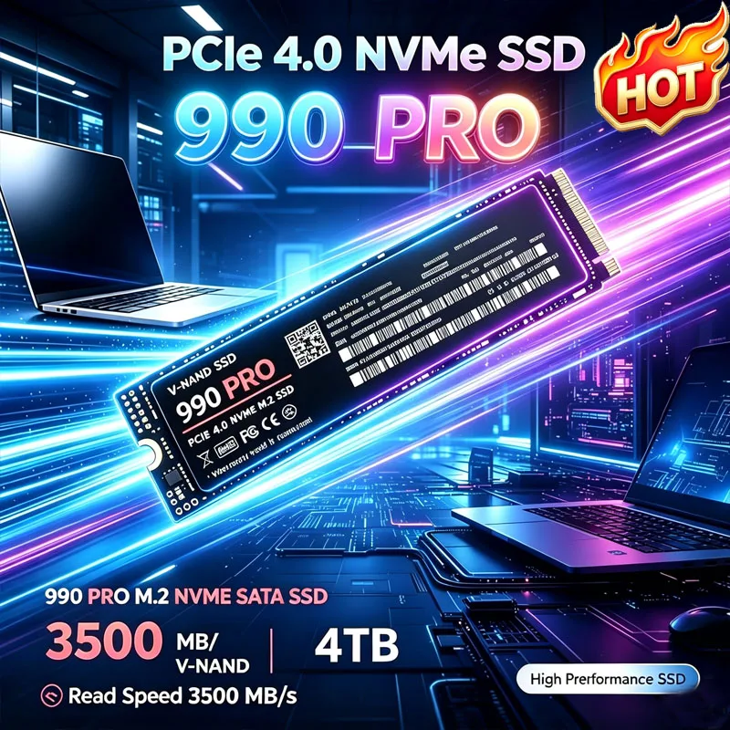 990 PRO M.2 2280 PCIe NVME SSD 500GB 1TB 2TB 4TB 3500mb/s Internal Solid State Drive Hard Disk for Laptop Desktop