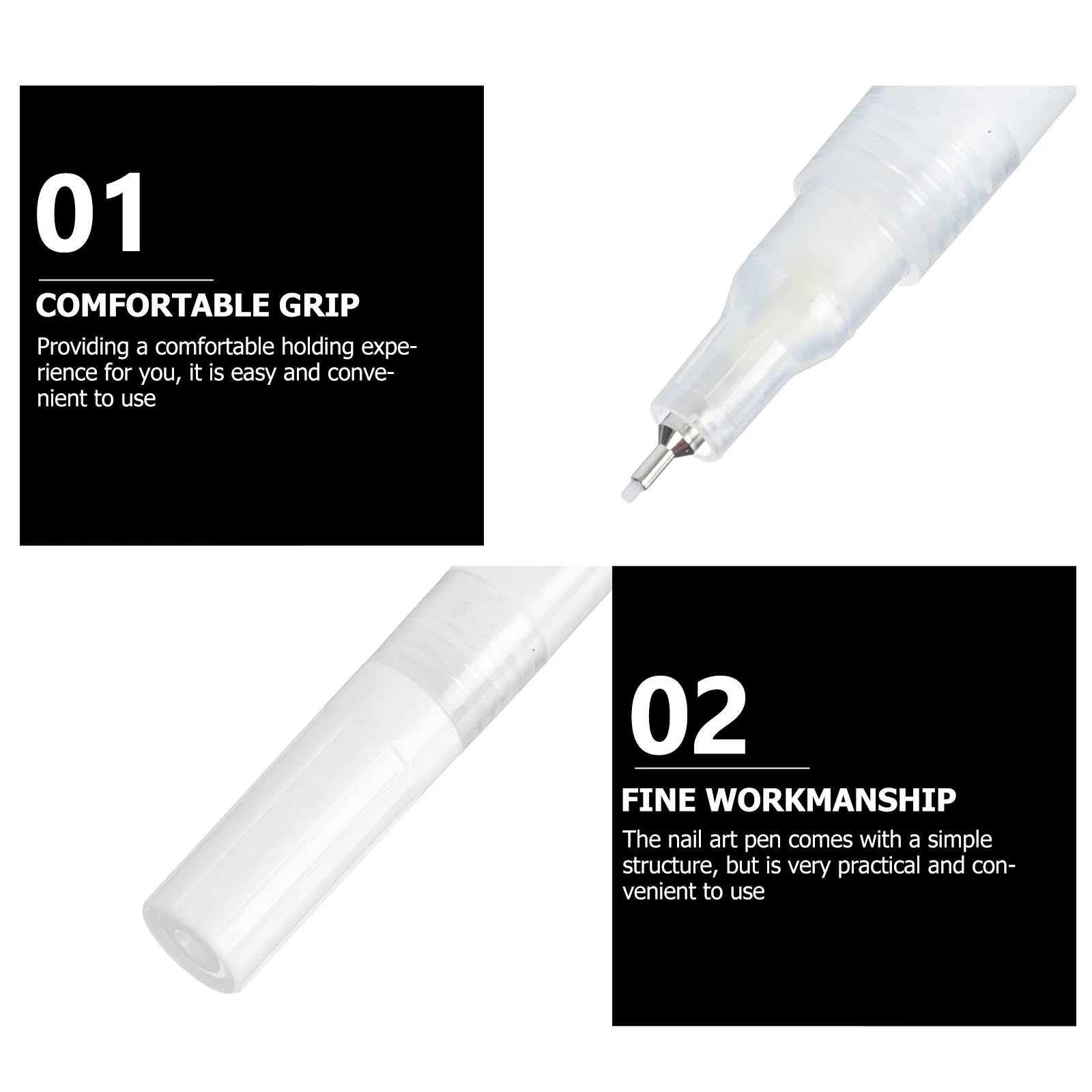 

1Pcs Nail Art Pen Waterproof Graffiti Drawing Tool for DIY Manicure Quick Dry Fingertip Painting Supply Comfortable Handle