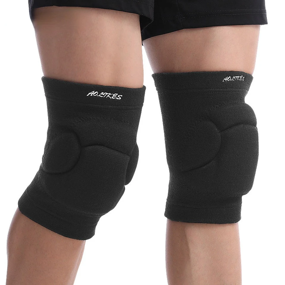 1 Pair Sports Thickening Knee Pads Volleyball Extreme Sports Kneepad Brace Support Dancing Yoga Elastic Knee Protector