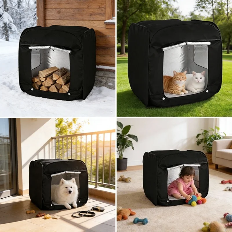 2026 Portable Foldable Extra Large Pet Tent Multi-Functional Outdoor Travel Cage for Cat Dog Easy Operation Pet Shelter Storage