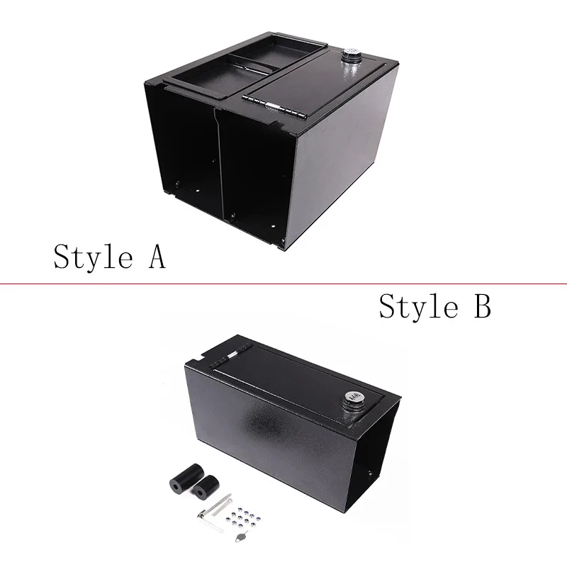 Carbon Steel Password Lock Security Safe Box Armrest Storage Privacy Protection For Toyota Tundra 2014-2021 Car Accessories