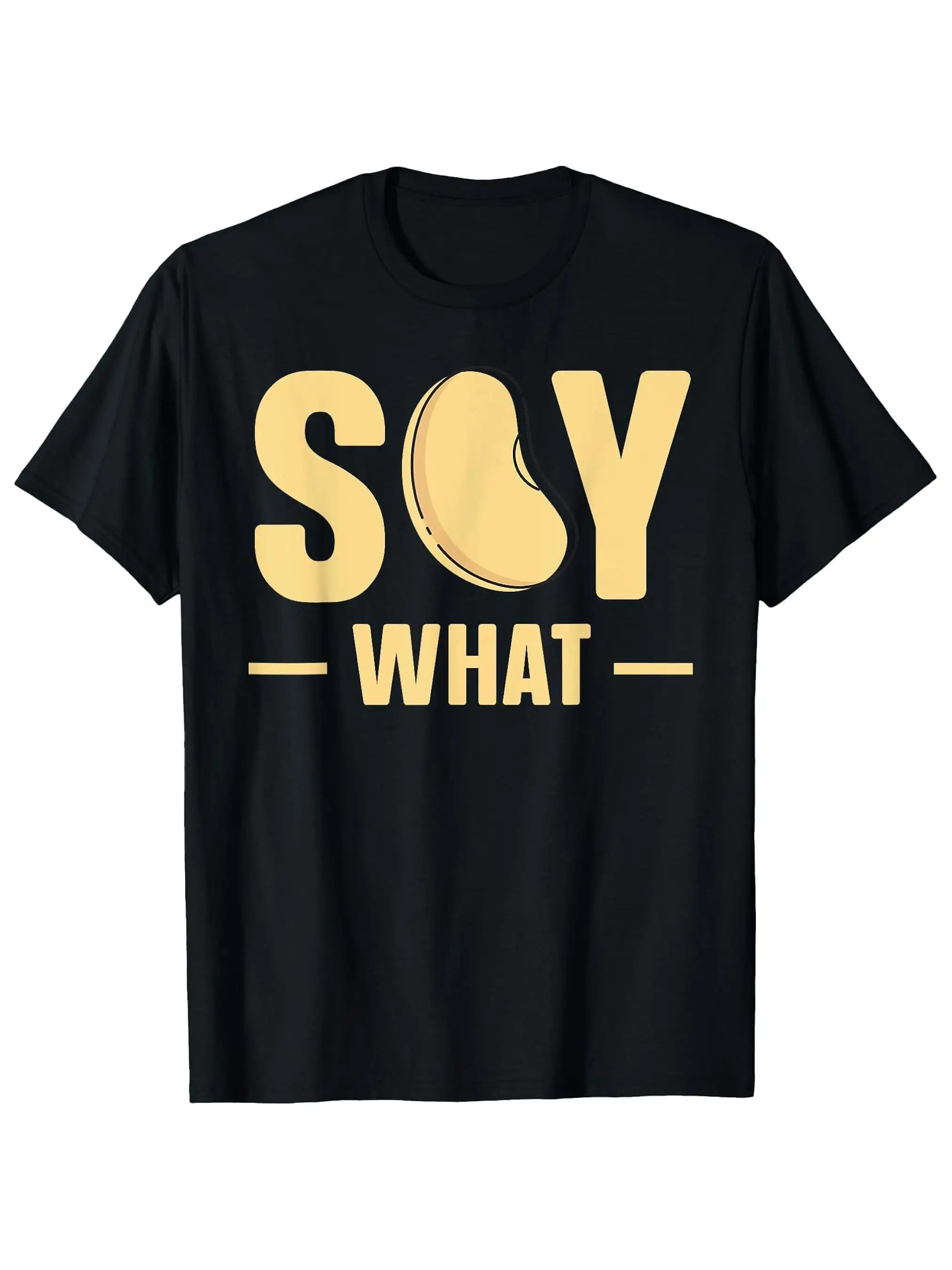 نقية من جانب واحد مطبوعة الياقة المستديرة قصيرة الأكمام تي شيرت الصويا ما تصميم حليب الصويا عاشق تي شيرت