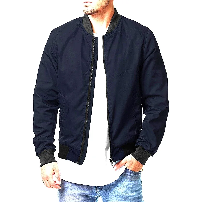 New European and American men's pilot jacket, cross-border leisure trend in spring and autumn, oversized men's zippered men's ja