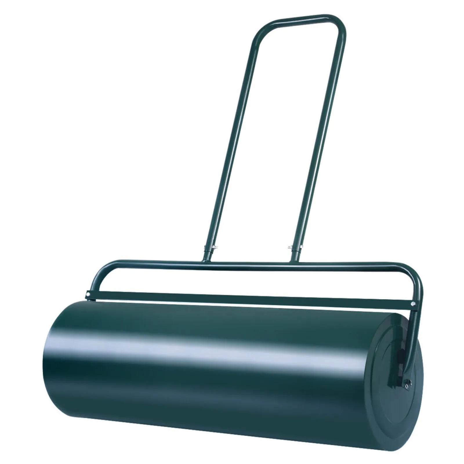 36 inch lawn roller filled with water and sand, pushing and dragging roller green-