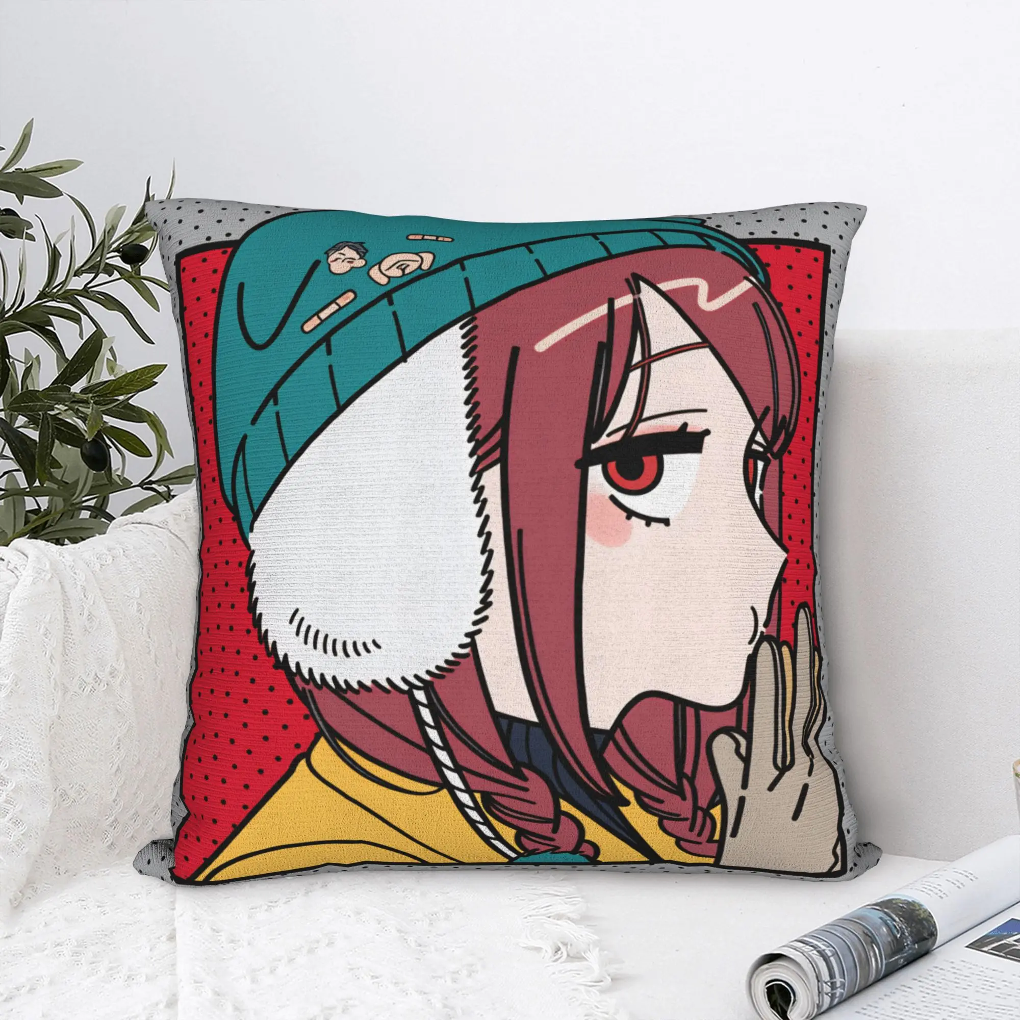 Pillow Cover Smoking Behind Supermarket Yamada   Funny Pillow Case For Sofa Bedroom Home Decor Pillowcases