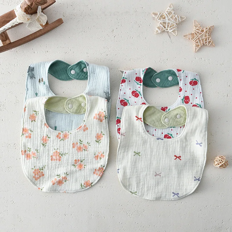 

Double Sided Use U-shaped Cotton Baby Bibs New Solid Infant Bib Newborn Burp Cloths for Kids Boy Girl Soft Feeding Saliva Towel
