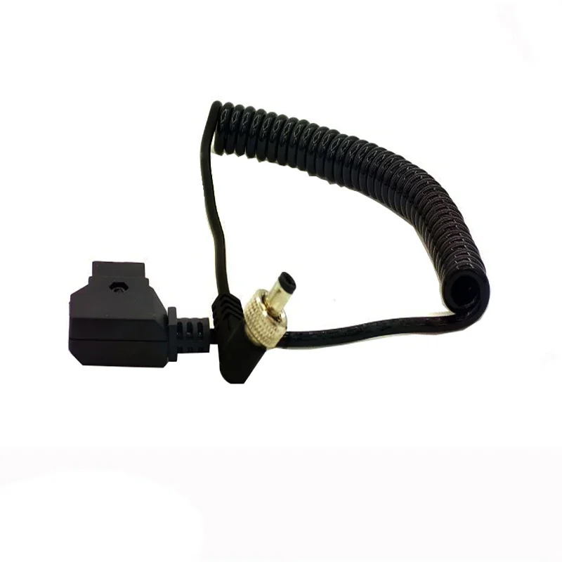 1PCS D-TAP B-type to DC2.5 spring wire with lock/without lock elbow BMCC BMPC4K camera power connection cable