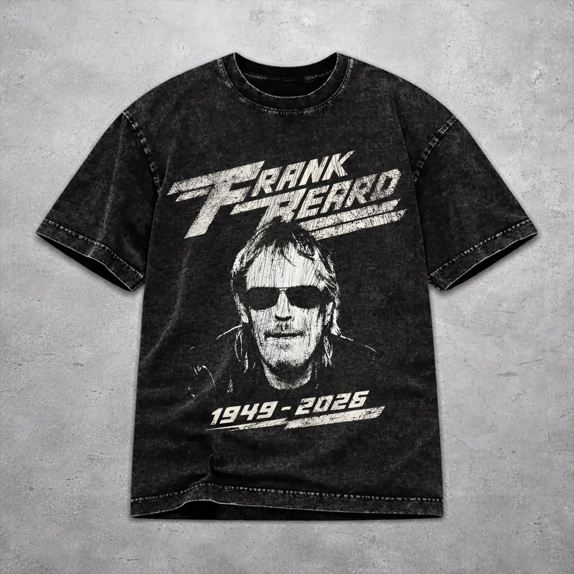 RIP Frank Beard T Shirt Vintage Washed Style For Men Women 100% Cotton Tee Shirts Tops