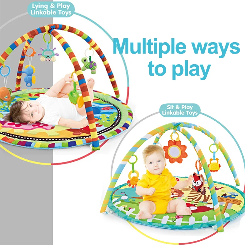Educational Baby Fitness Frame For Children Play Mat Rack Crawling Blanket Infant Play Rug Gift Kids Activity Gym Infant Toys