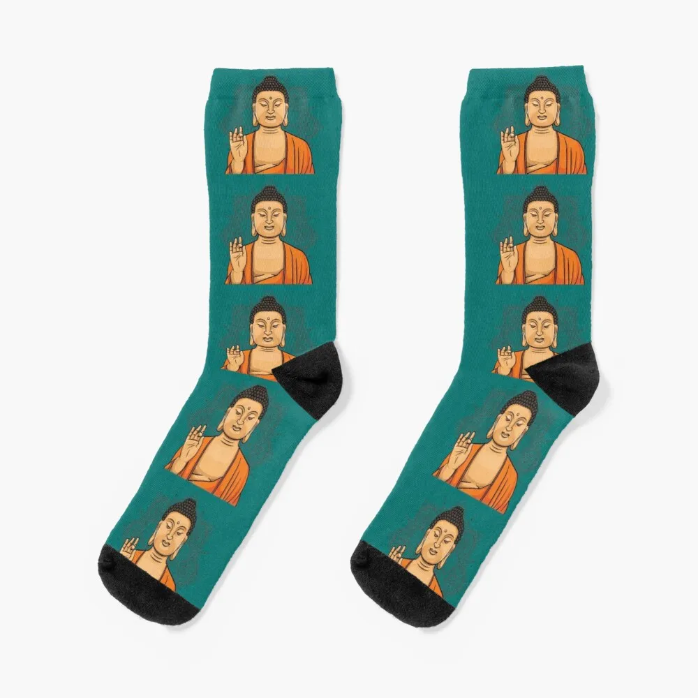 Buddha 002-Calcetines cálidos para hombre, regalos