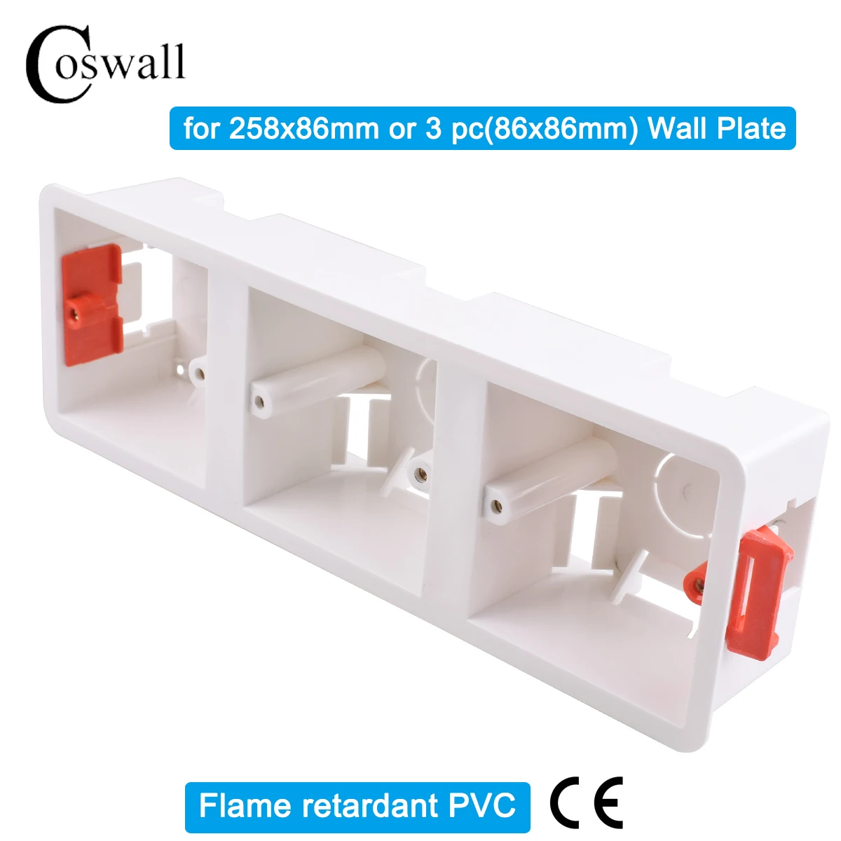 

COSWALL 86, коробка с тройной сухой подкладкой для гипсокартона/гипсокартона/гипсокартона, глубина 50 мм, настенный выключатель, коробка, настенная розетка, кассета