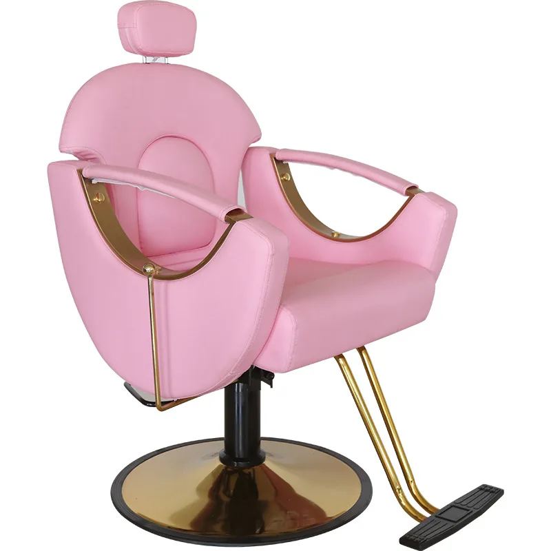 Hair Salon Chair Barber Shop Chair Hair Salon Special Light Luxury Lift Down Hair Cutting Chair Perm Dyeing Beauty Stool