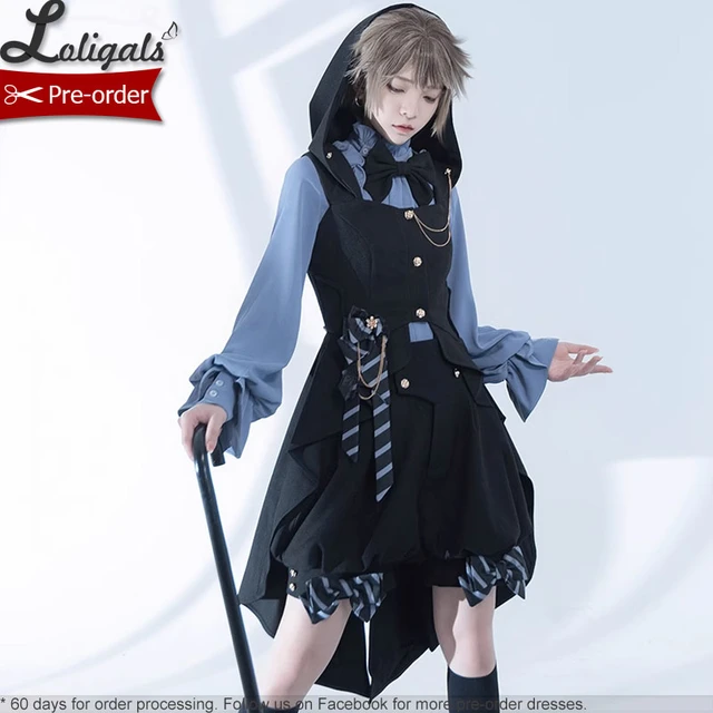 Ouji Lolita Outfit Cool Boy Style Prince Hooded Vest Shorts Long Sleeve Shirt by Princess Chronicles Narrative Guideline AliExpress 200000532