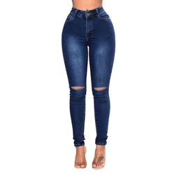 2023 Novas Mulheres Vintage Jeans Slim Fit Calças Lápis de Cintura Alta Denim Bootcut Verão Pull-on Jeans Skinny Blu Moda Holee