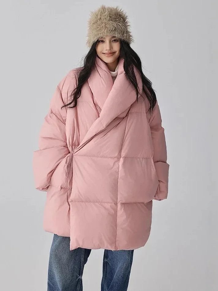 2025 Winter Oversized Women's Down Jacket Commuting Warm Down Jacket